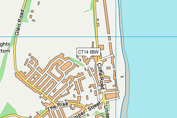 CT14 8BW map - OS VectorMap District (Ordnance Survey)