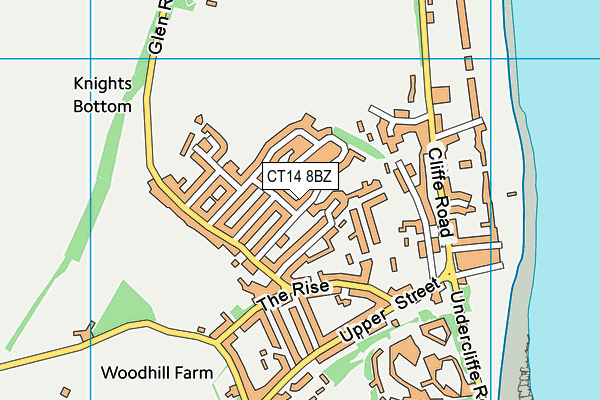 CT14 8BZ map - OS VectorMap District (Ordnance Survey)