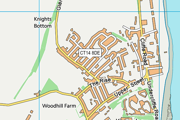 CT14 8DE map - OS VectorMap District (Ordnance Survey)