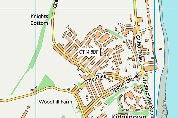 CT14 8DF map - OS VectorMap District (Ordnance Survey)