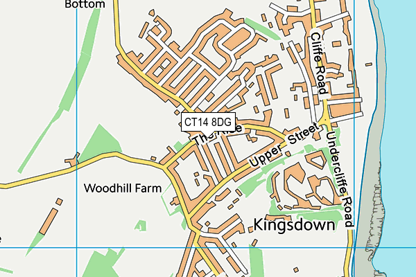 CT14 8DG map - OS VectorMap District (Ordnance Survey)