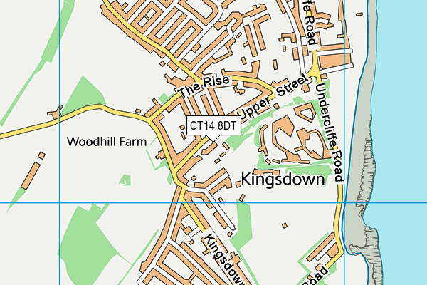 CT14 8DT map - OS VectorMap District (Ordnance Survey)