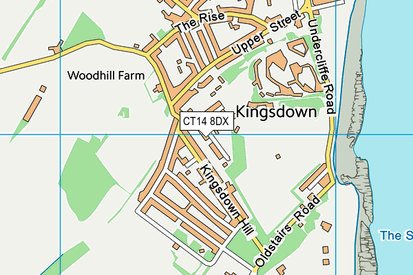 CT14 8DX map - OS VectorMap District (Ordnance Survey)