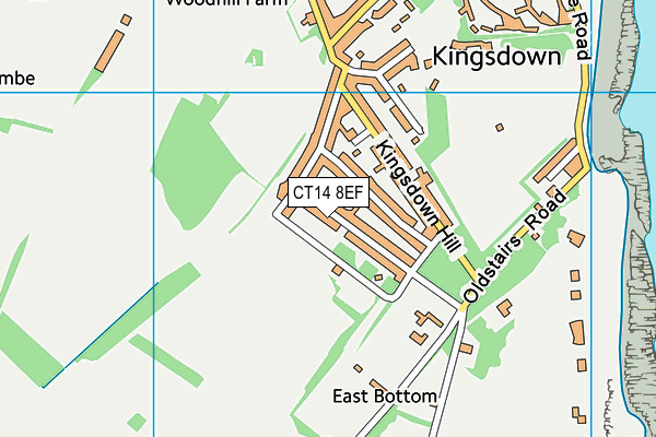 CT14 8EF map - OS VectorMap District (Ordnance Survey)