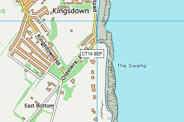 Walmer & Kingsdown Golf Club map (CT14 8EP) - OS VectorMap District (Ordnance Survey)
