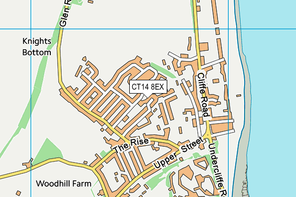 CT14 8EX map - OS VectorMap District (Ordnance Survey)