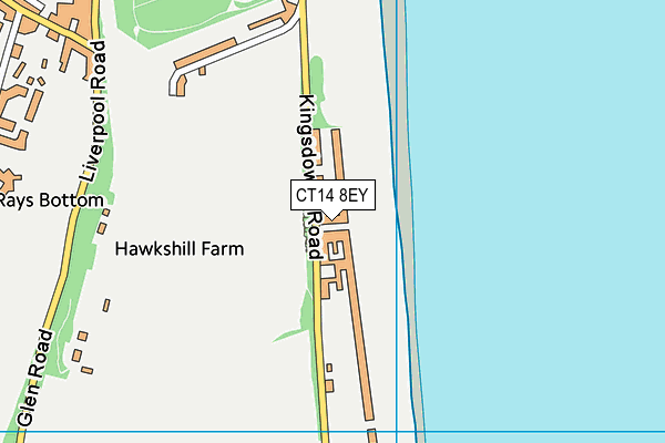 CT14 8EY map - OS VectorMap District (Ordnance Survey)