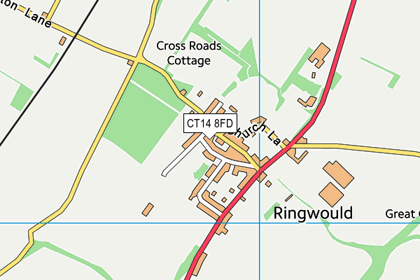 CT14 8FD map - OS VectorMap District (Ordnance Survey)
