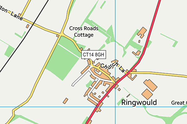 CT14 8GH map - OS VectorMap District (Ordnance Survey)