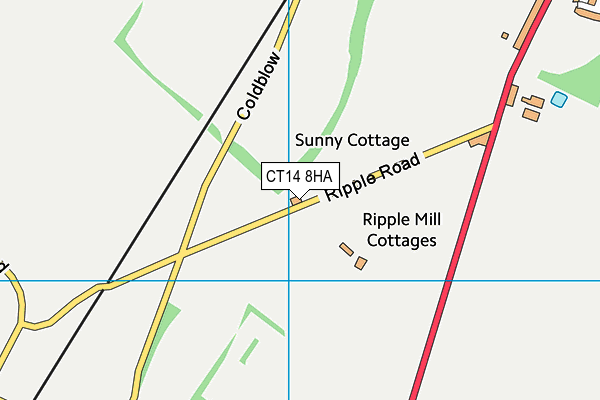 CT14 8HA map - OS VectorMap District (Ordnance Survey)