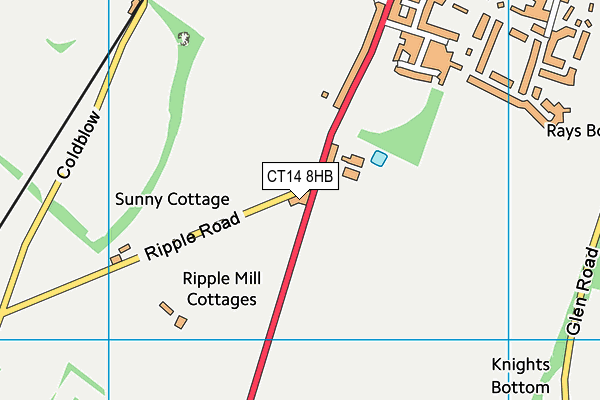 CT14 8HB map - OS VectorMap District (Ordnance Survey)