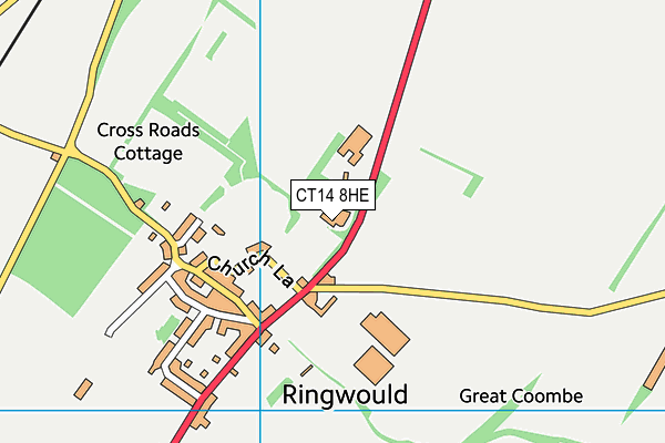 CT14 8HE map - OS VectorMap District (Ordnance Survey)