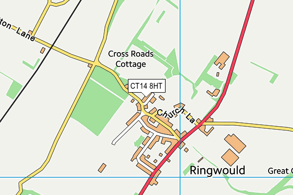 CT14 8HT map - OS VectorMap District (Ordnance Survey)