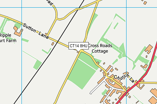 CT14 8HU map - OS VectorMap District (Ordnance Survey)