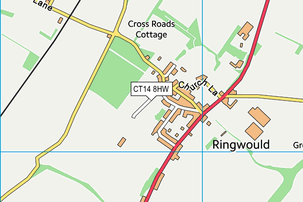 CT14 8HW map - OS VectorMap District (Ordnance Survey)