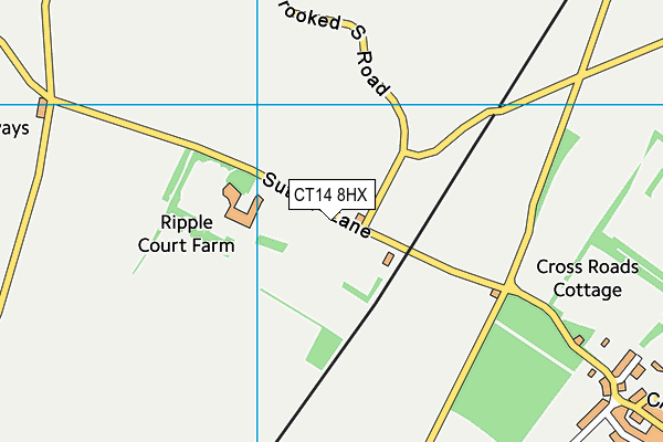 CT14 8HX map - OS VectorMap District (Ordnance Survey)