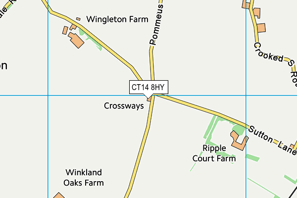 CT14 8HY map - OS VectorMap District (Ordnance Survey)