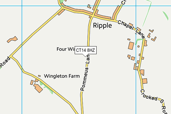 CT14 8HZ map - OS VectorMap District (Ordnance Survey)