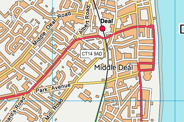CT14 9AD map - OS VectorMap District (Ordnance Survey)