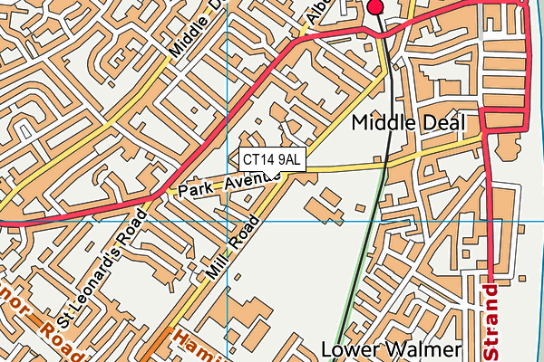 CT14 9AL map - OS VectorMap District (Ordnance Survey)