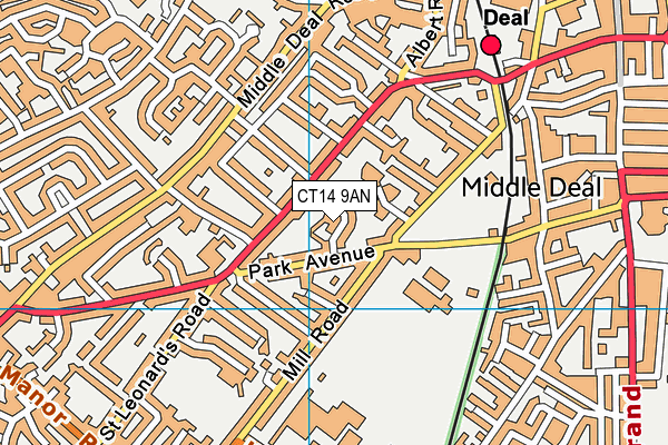 CT14 9AN map - OS VectorMap District (Ordnance Survey)