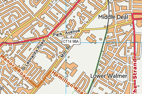 CT14 9BA map - OS VectorMap District (Ordnance Survey)