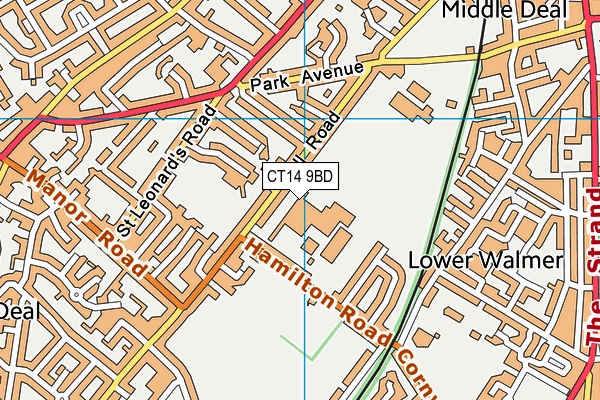 Goodwin Academy map (CT14 9BD) - OS VectorMap District (Ordnance Survey)