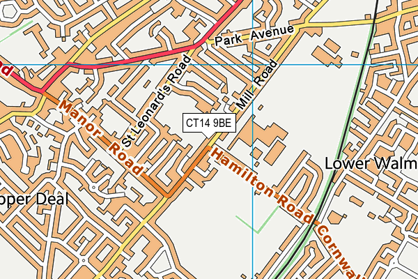 CT14 9BE map - OS VectorMap District (Ordnance Survey)