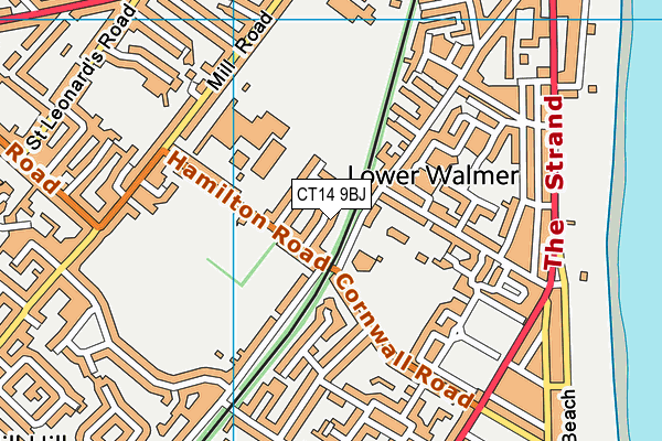 CT14 9BJ map - OS VectorMap District (Ordnance Survey)