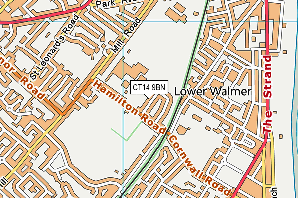 CT14 9BN map - OS VectorMap District (Ordnance Survey)