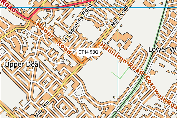 CT14 9BQ map - OS VectorMap District (Ordnance Survey)