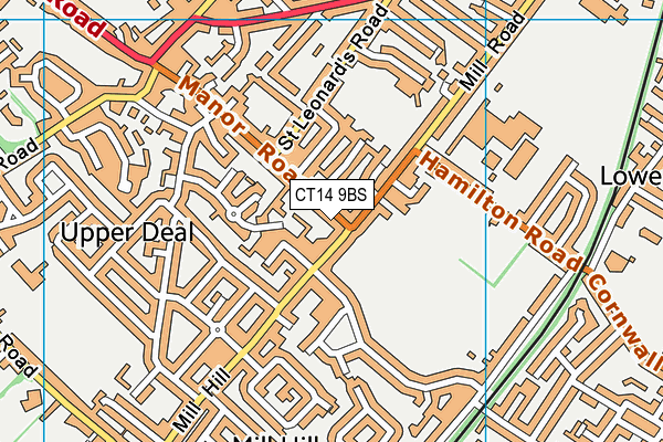 CT14 9BS map - OS VectorMap District (Ordnance Survey)