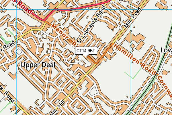 CT14 9BT map - OS VectorMap District (Ordnance Survey)