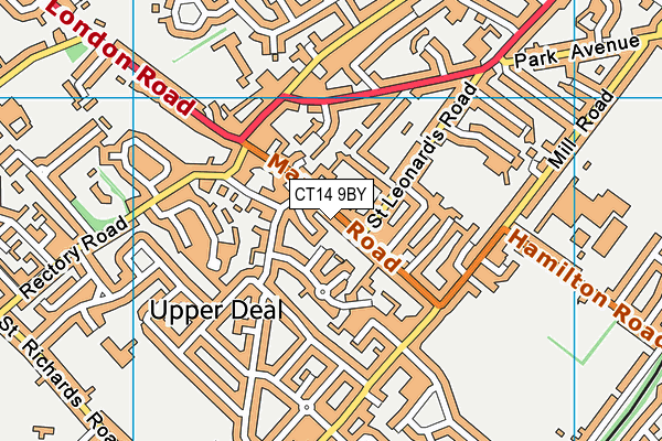 CT14 9BY map - OS VectorMap District (Ordnance Survey)
