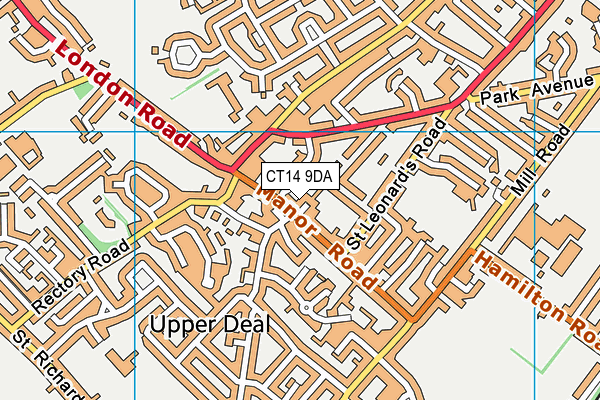 CT14 9DA map - OS VectorMap District (Ordnance Survey)