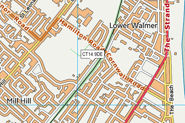 CT14 9DE map - OS VectorMap District (Ordnance Survey)
