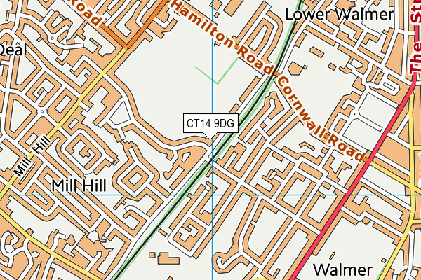 CT14 9DG map - OS VectorMap District (Ordnance Survey)