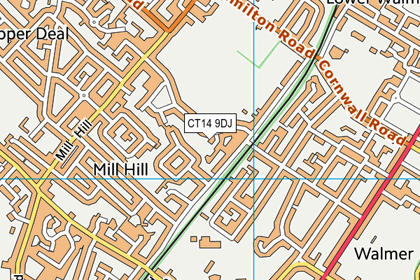 CT14 9DJ map - OS VectorMap District (Ordnance Survey)