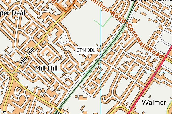 CT14 9DL map - OS VectorMap District (Ordnance Survey)