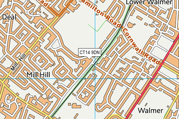 CT14 9DN map - OS VectorMap District (Ordnance Survey)