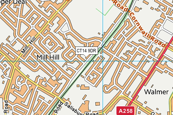 CT14 9DR map - OS VectorMap District (Ordnance Survey)