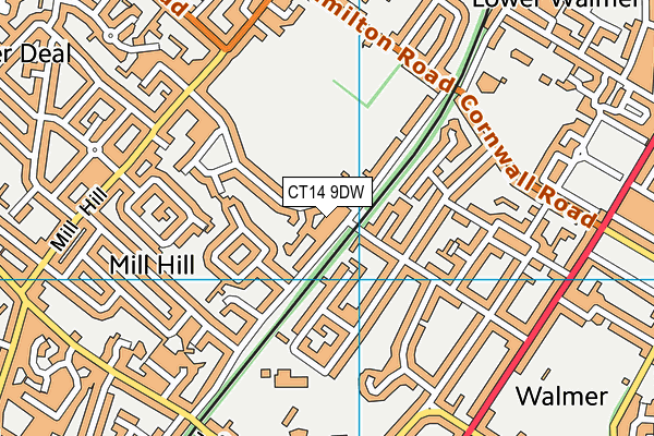 CT14 9DW map - OS VectorMap District (Ordnance Survey)