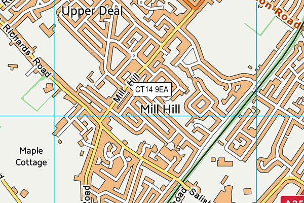 CT14 9EA map - OS VectorMap District (Ordnance Survey)