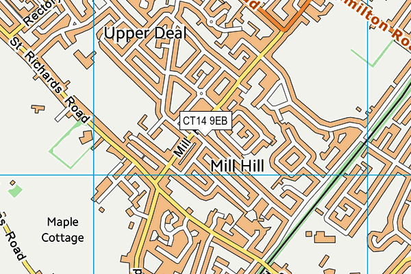 CT14 9EB map - OS VectorMap District (Ordnance Survey)