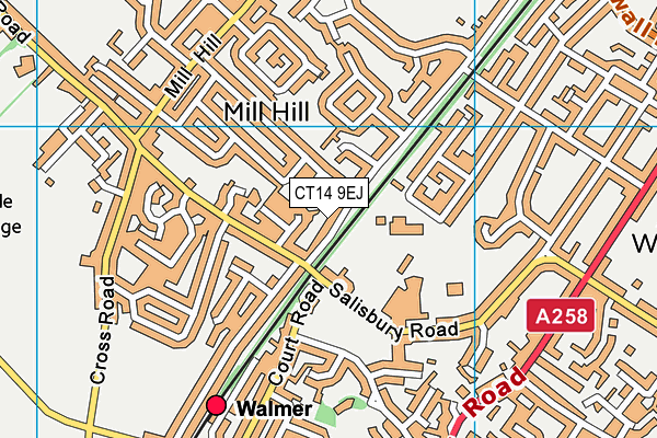 CT14 9EJ map - OS VectorMap District (Ordnance Survey)