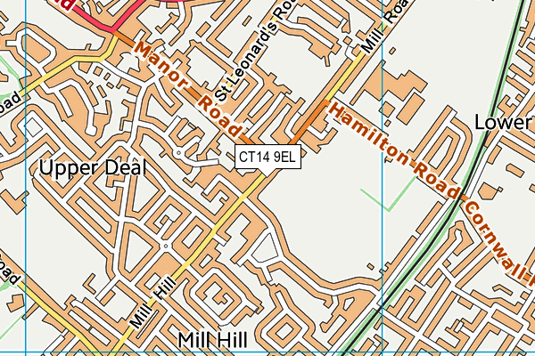 CT14 9EL map - OS VectorMap District (Ordnance Survey)