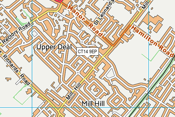 CT14 9EP map - OS VectorMap District (Ordnance Survey)