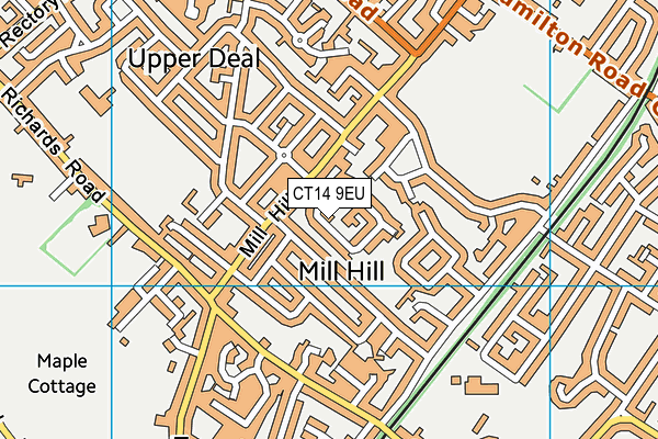 CT14 9EU map - OS VectorMap District (Ordnance Survey)