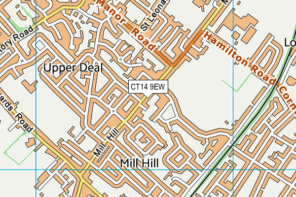 CT14 9EW map - OS VectorMap District (Ordnance Survey)