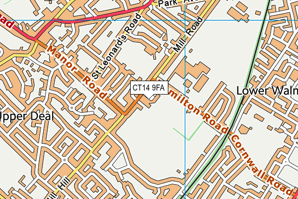 CT14 9FA map - OS VectorMap District (Ordnance Survey)